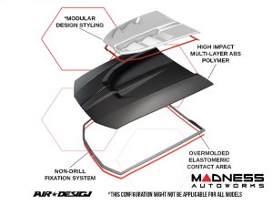 Ford Super Duty Hood Scoop - Add On - Air Design - F-250